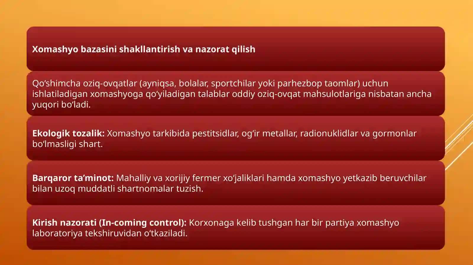 Bosqichlar - Sifat nazorati va mexanik ishlov berish 3