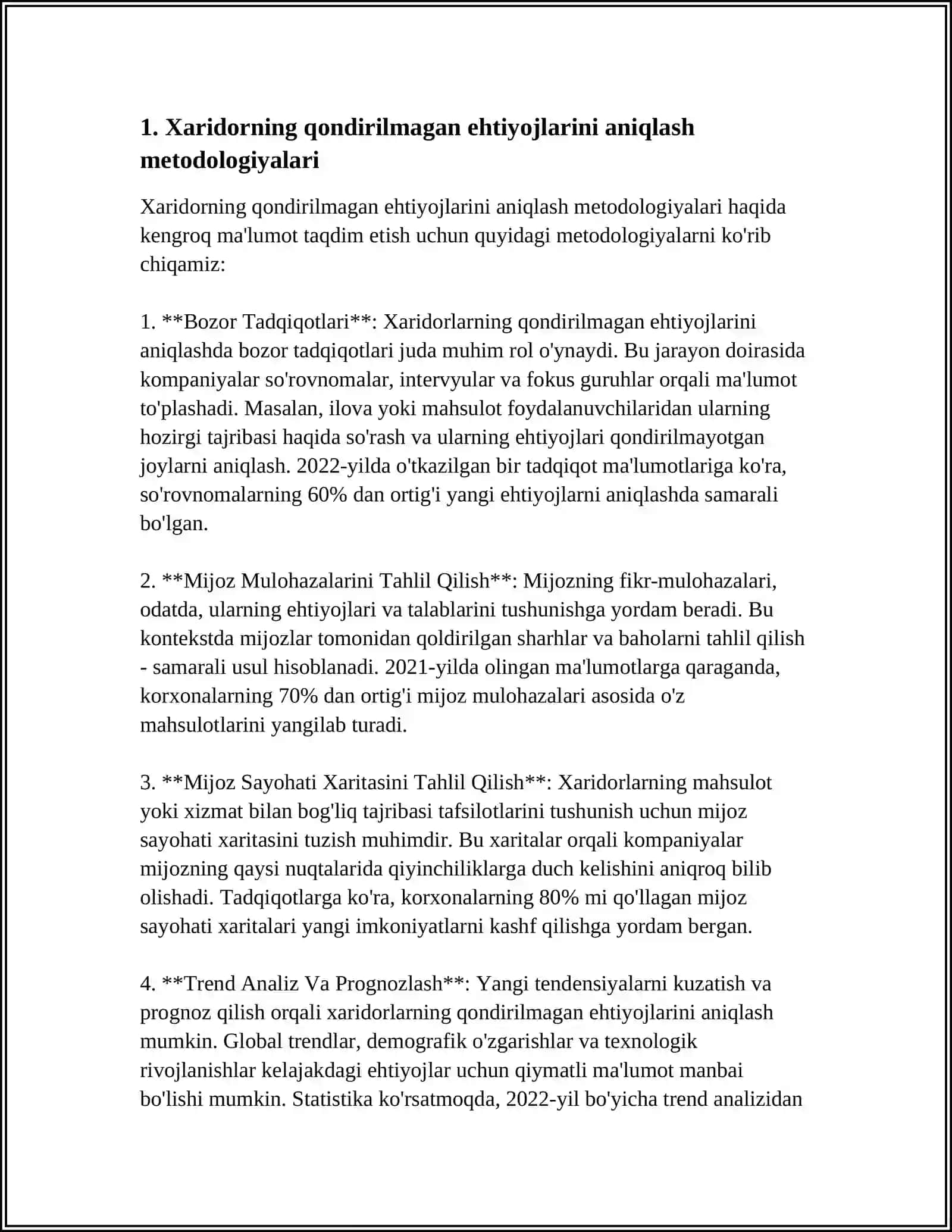 XARIDORNING QONDIRILMAGAN EHTIYOJLARINI ANIQLASH 3