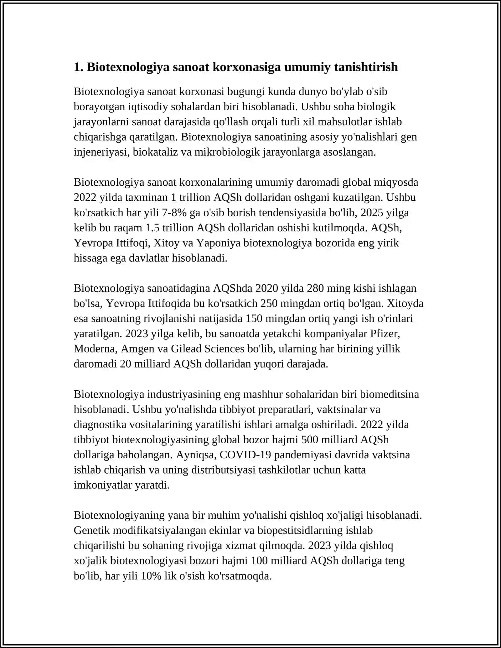 BIOTEXNOLOGIYA SANOAT KORXONALARI BILAN TANISHISH 3