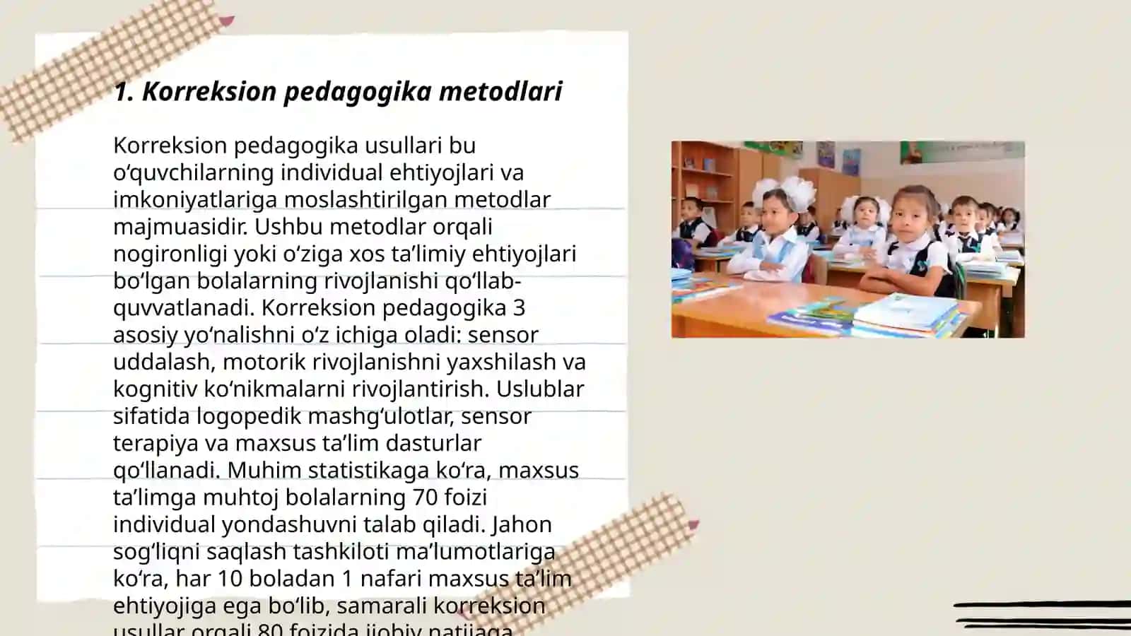 Pedagogik korreksiyadan ta'limning ma'lumot beruvchi yo'llaridan foydalanish yo‘llari 3