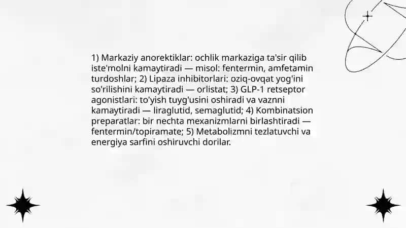 Semirib ketish kuzatilganda ishlatiladigan dorilar 3
