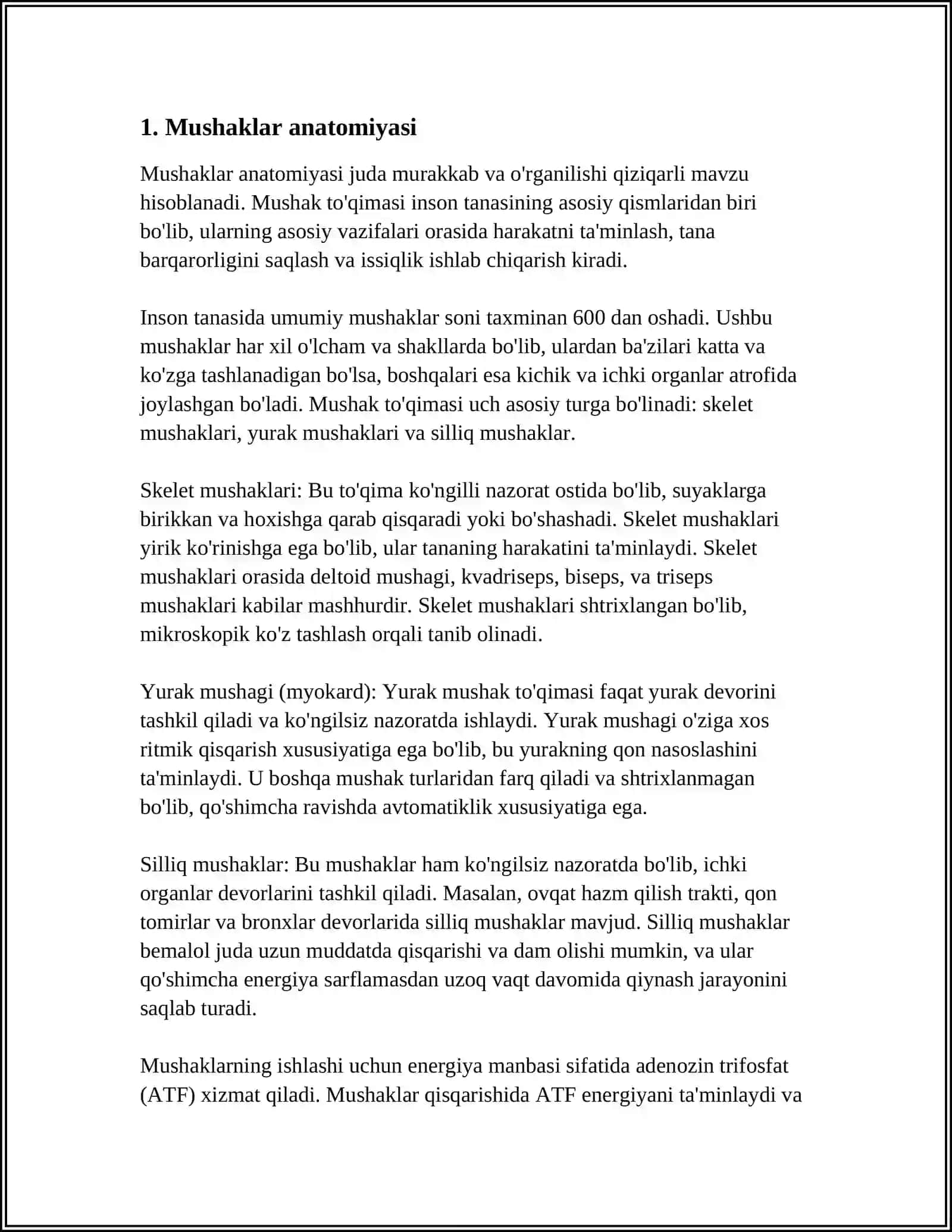 MUSTAQIL ISH Mavzu: MUSHAKLAR HAQIDA TA'LIMOT 3