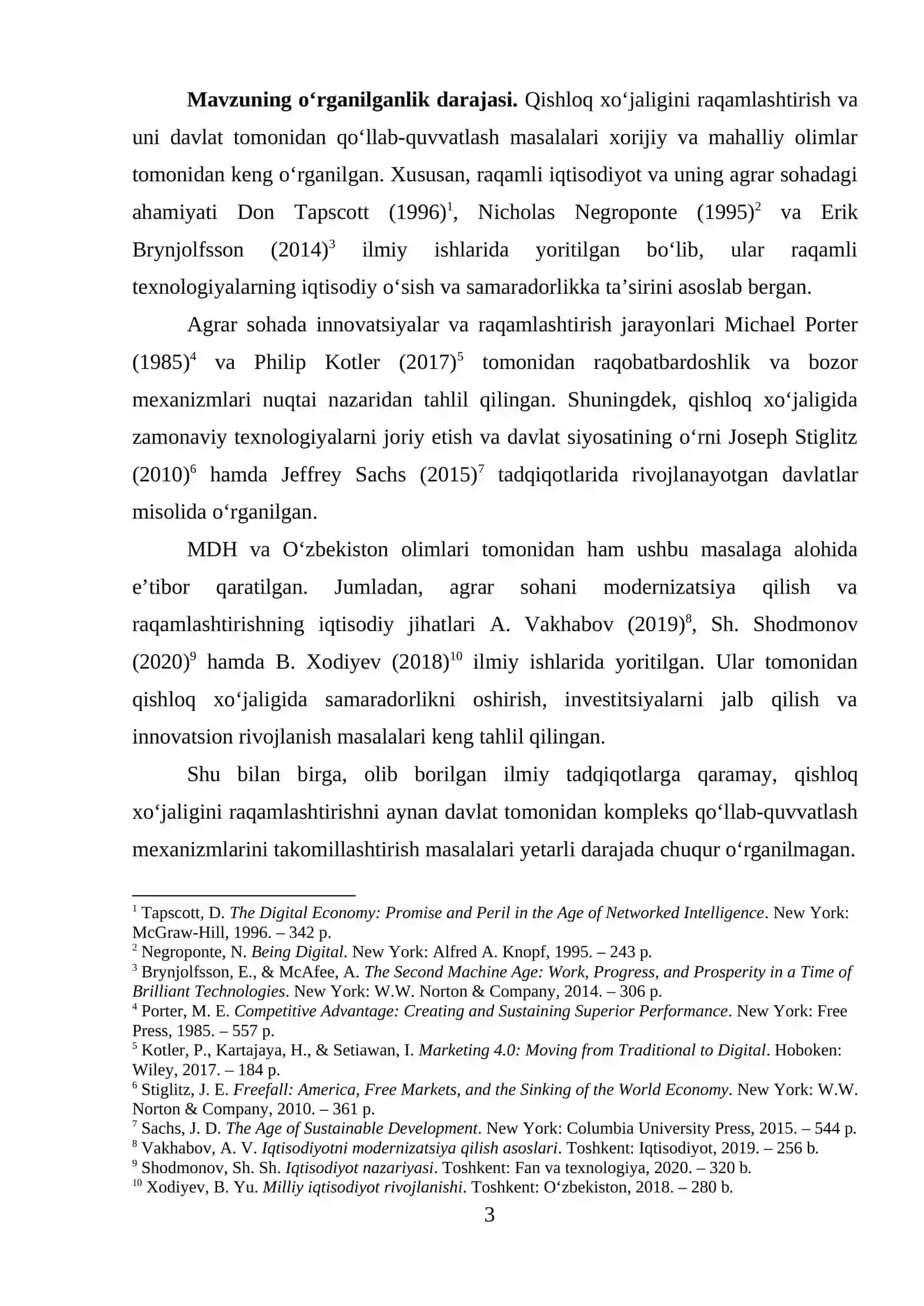 Qishloq xo’jaligini raqamlashtirishni davlat tomonidan qo’llab-quvvatlash 3