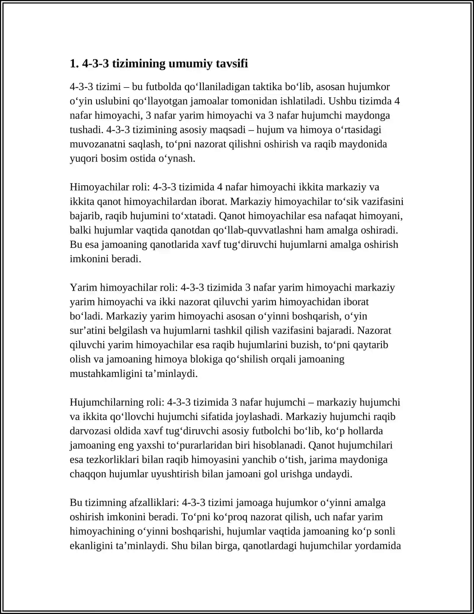 4-3-3 TIZIMI 3