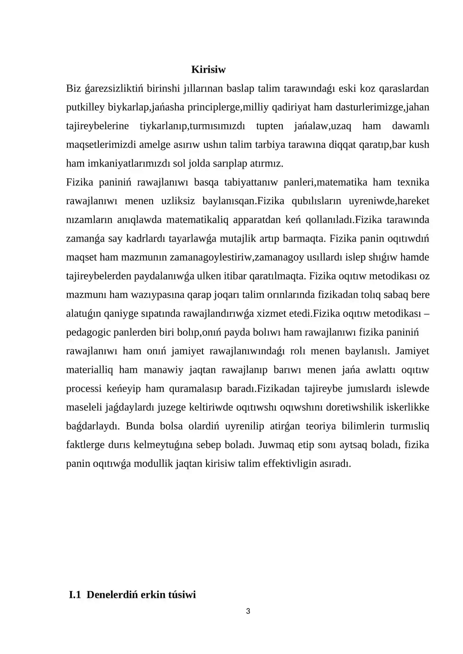 Fizika hám astronomiyani oqitiw metodikasi 3