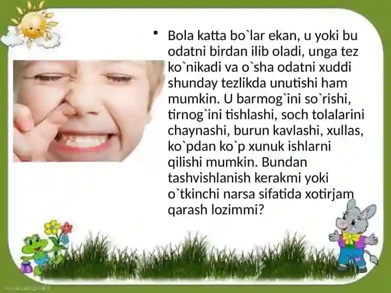 1-5 yoshli bolalar dazalar odatlari 3