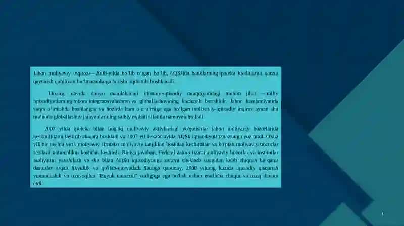 Jahonmoliyaviy inqirozi 3