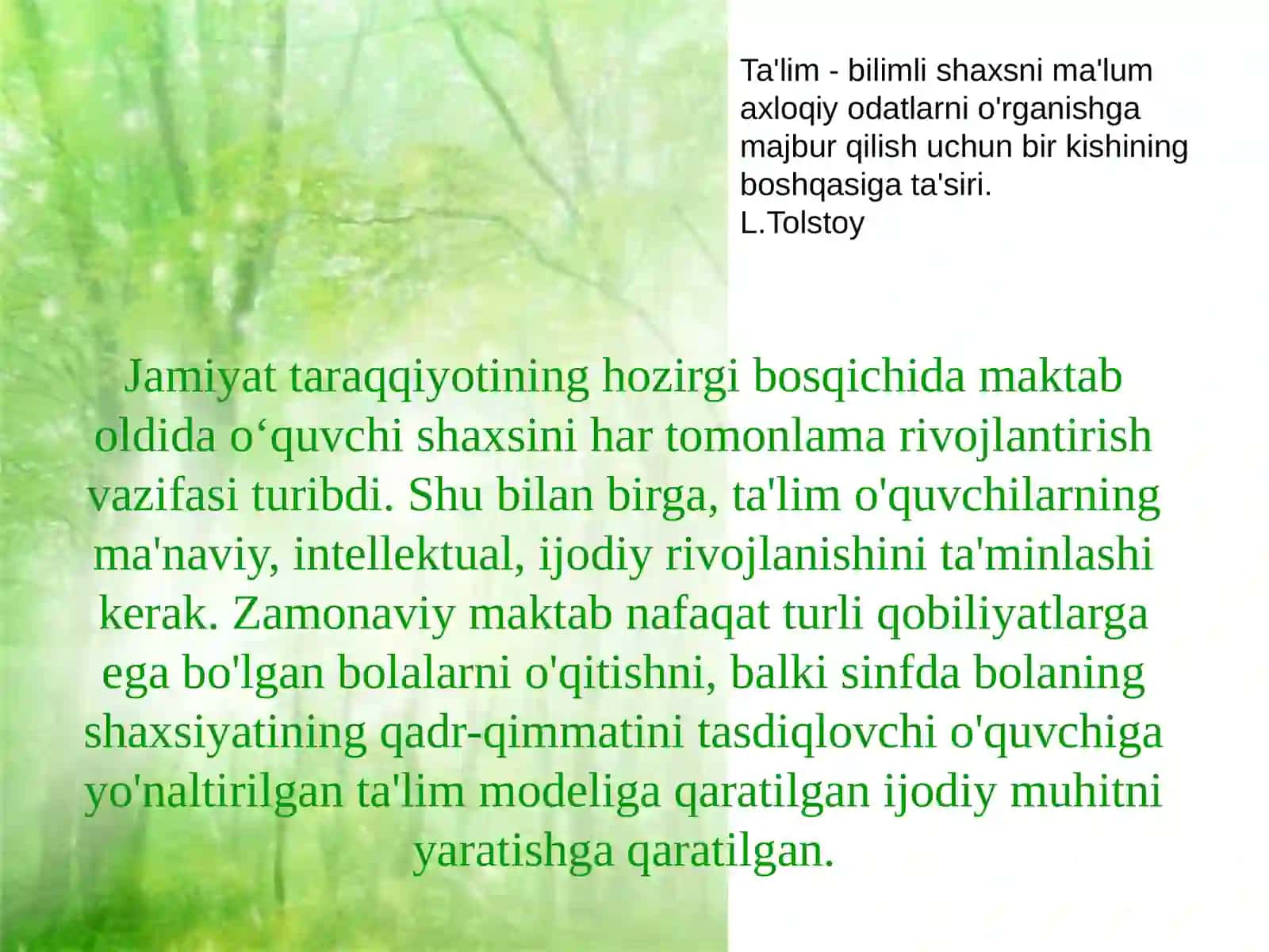 Asosiy pedagogik yondashuvlar (konsepsiyalar) va ulardan boshlang‘ich ta’limda foydalanish 3