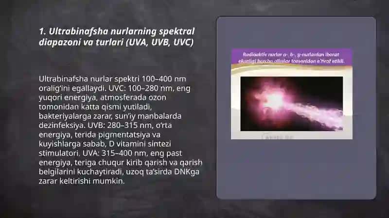 Ultrabinafsha va infraqizil nurlar 3