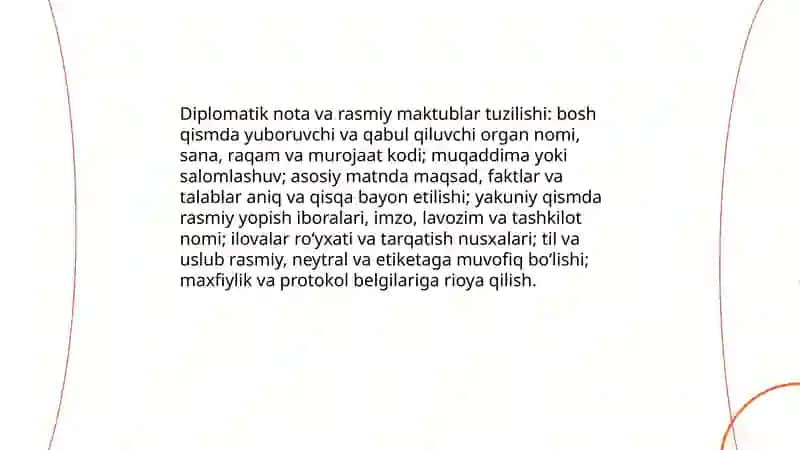 Diplomatik va tijorat yozishmalari 3