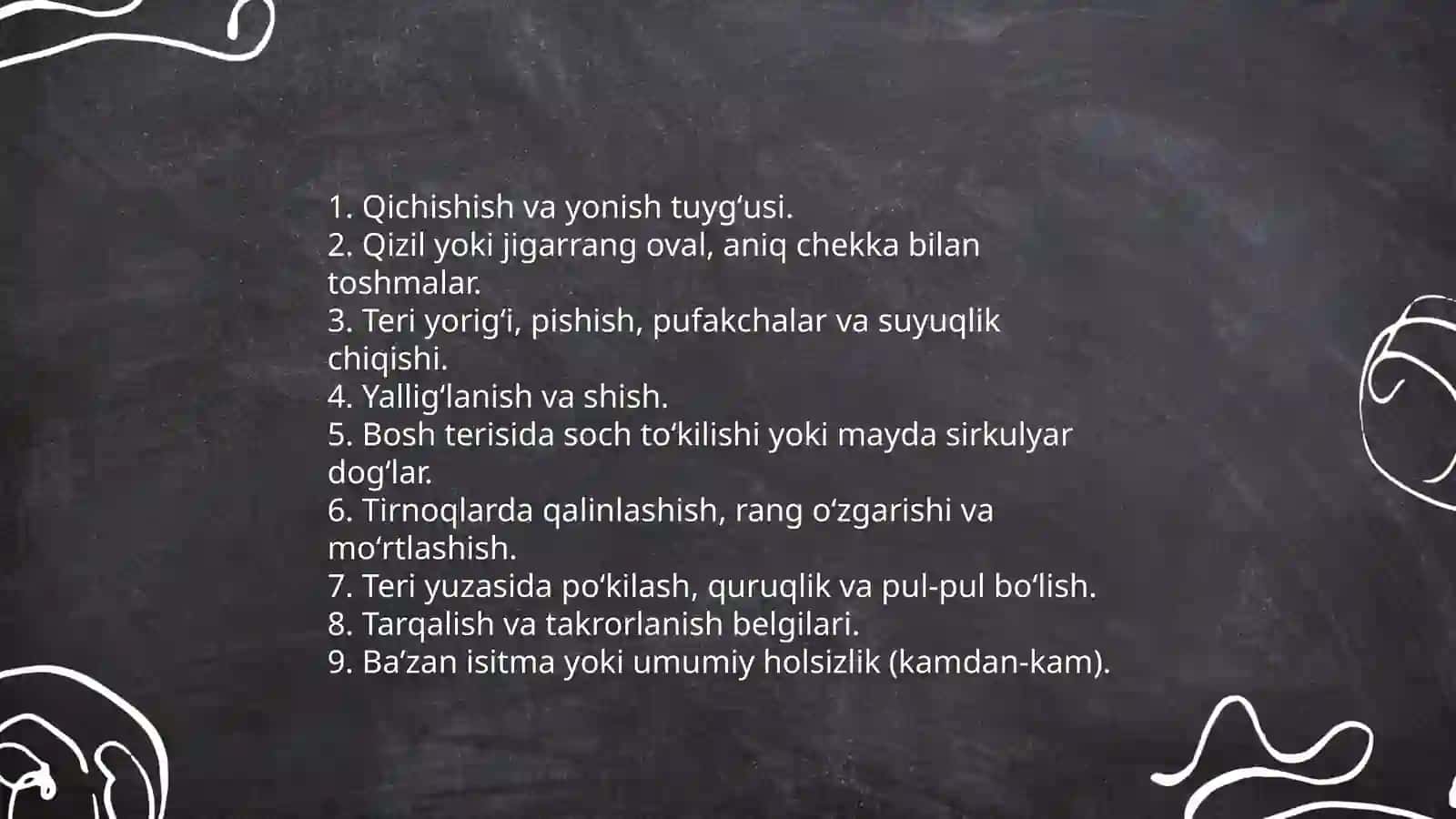 Terining zamburuğli kasalliklari bilan oğrigan bemorlarni parvarishlash 3
