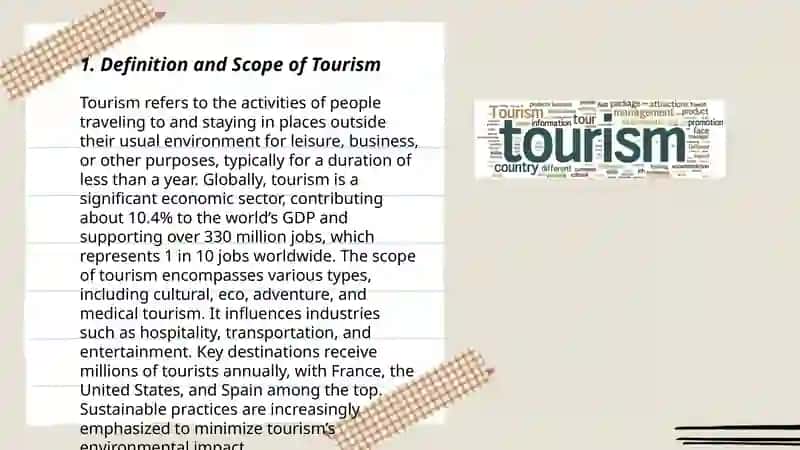What is tourism? 3