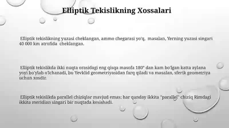 Tekislikda elliptik va giperbolik geometriya 3