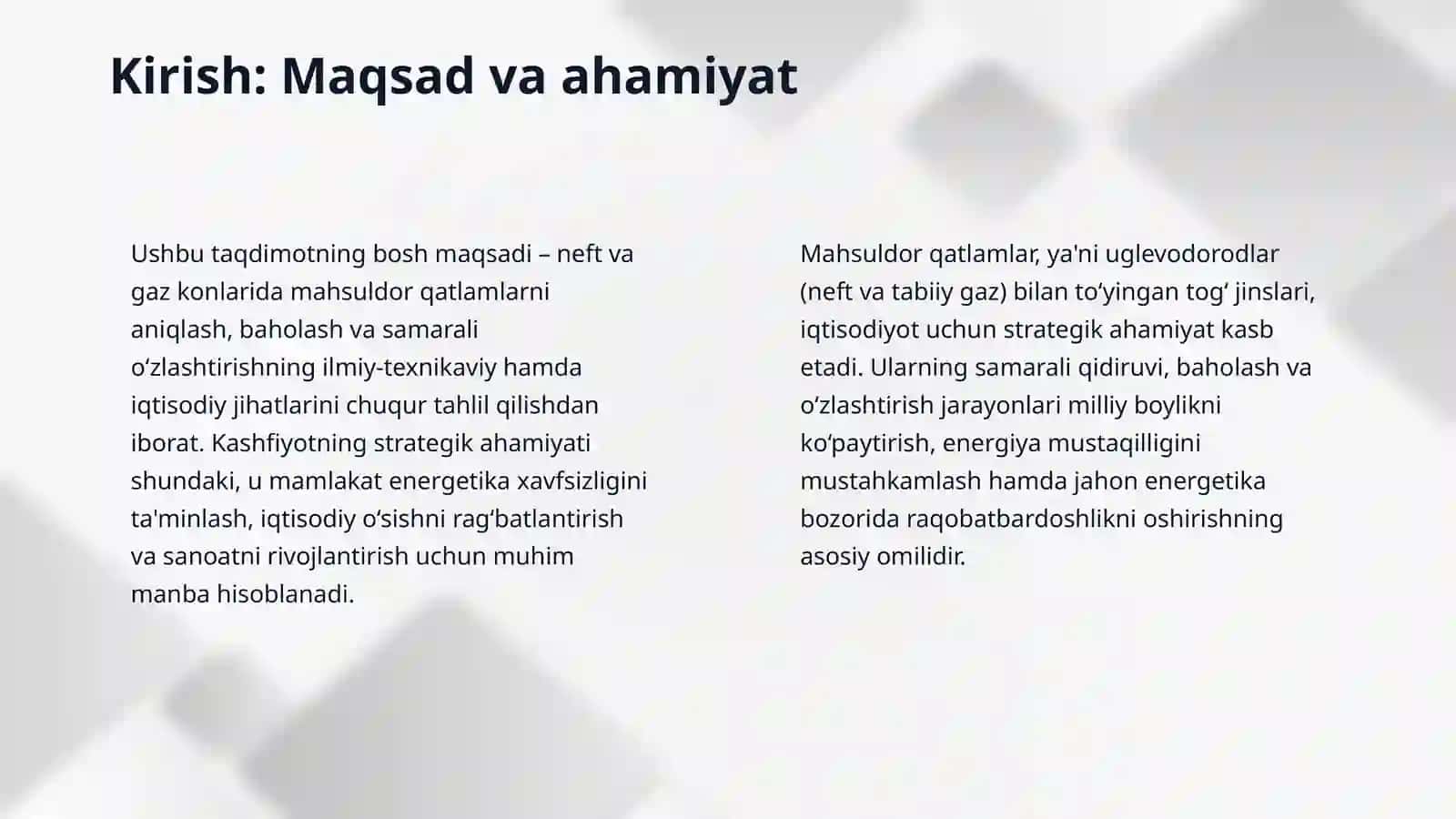 Mahsuldor qatlamlarni ochish, sinash va o’zlashtirish. 3