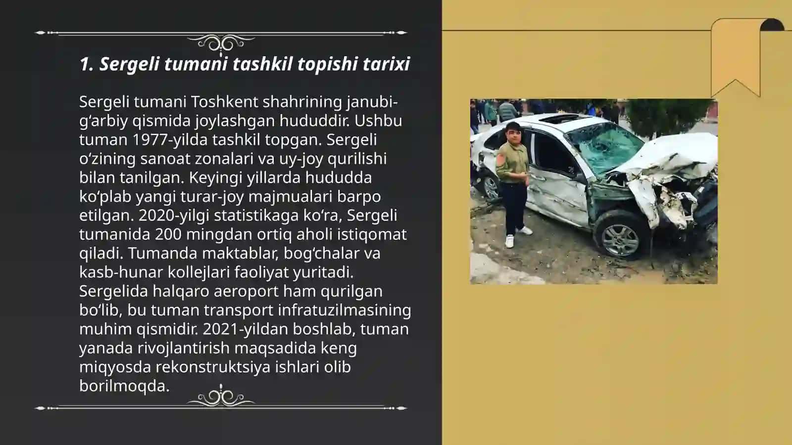 Toshkent shahar sergeli tumani yaralish tarixi va hozirgi kundagi ahvoli 3