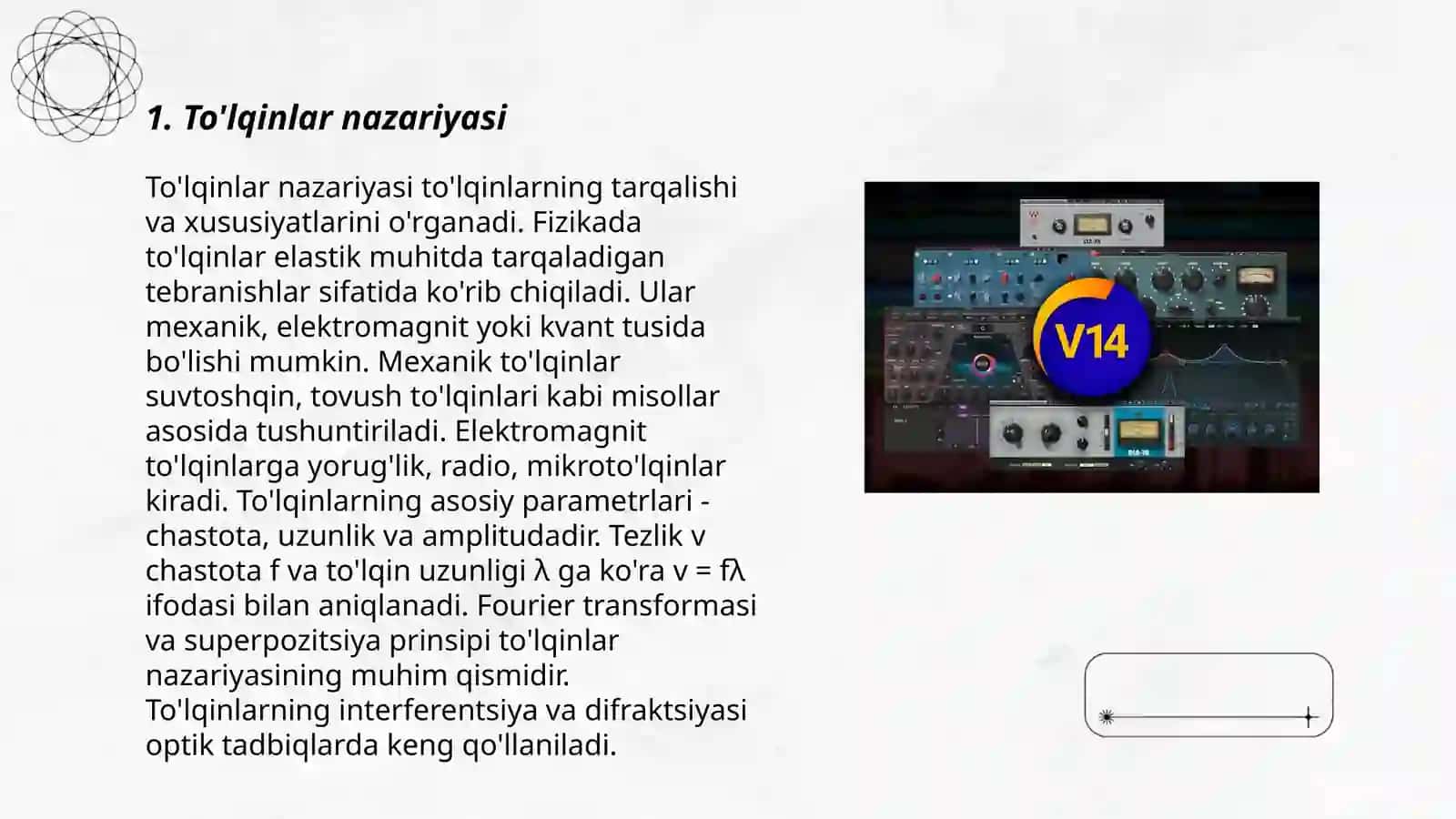 To'lqin hodisalari.To'lqinlar superpozitsiyasi.Elektromagnit to'lqinlar 3