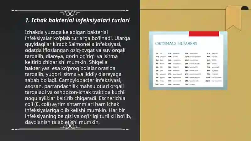 Ichak bakterial infeksiyalari va oğiz bõshliğidagi õzgarishlar 3