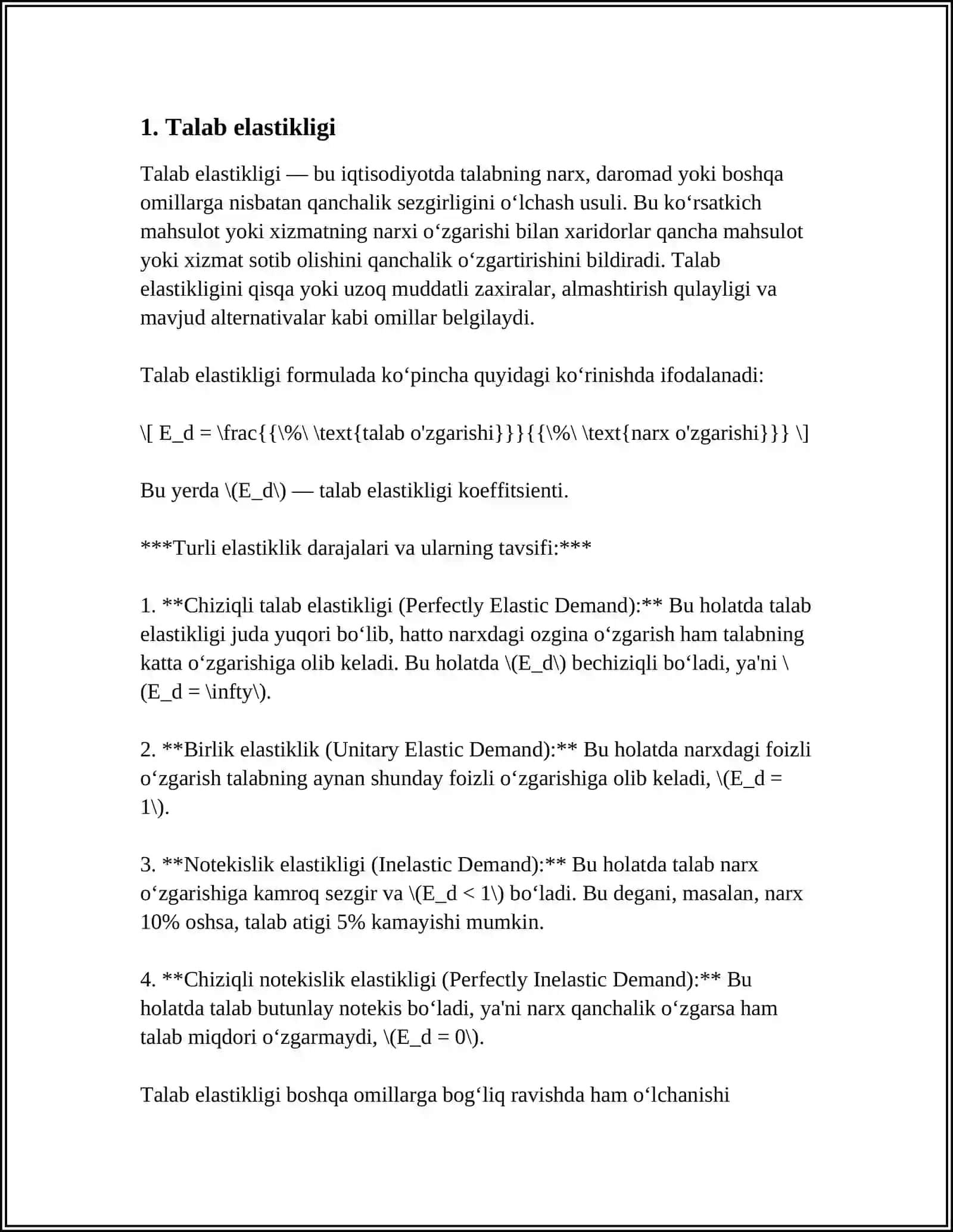 IQTISODIYOTDA ELASTIKLIK 3