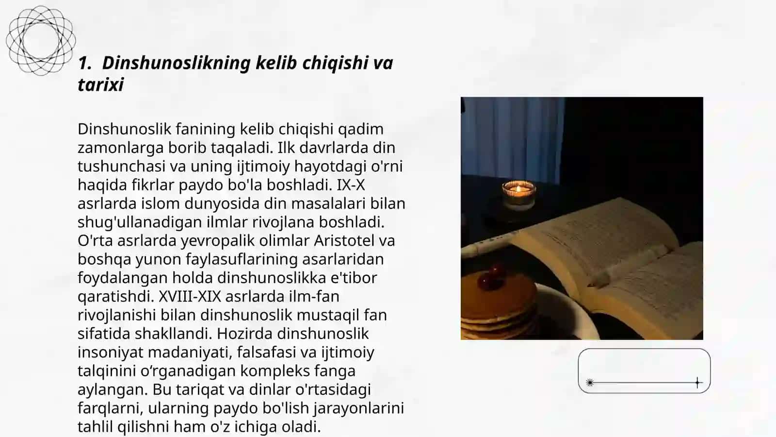 Dinshunoslik fani, predmeti, maqsad va vazifalari 3