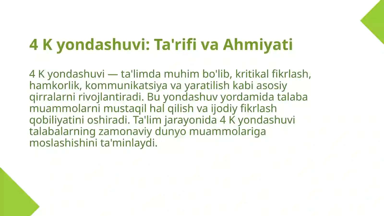4 K yondashuv asosida onatili ta'limining tashkil etilishi 3