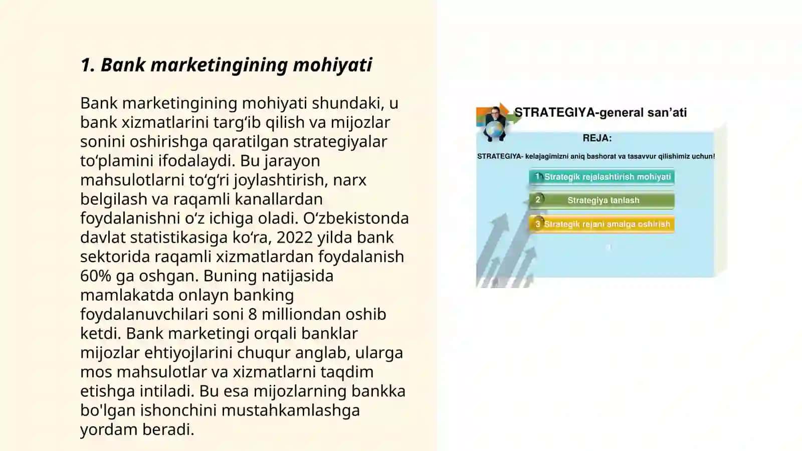Bank marketingining mohiyati va uning o'ziga xos hususiyatlari 3