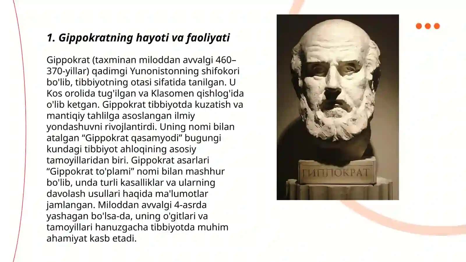 Gippokrat va uning tibbiyotdagi oʻrni 3