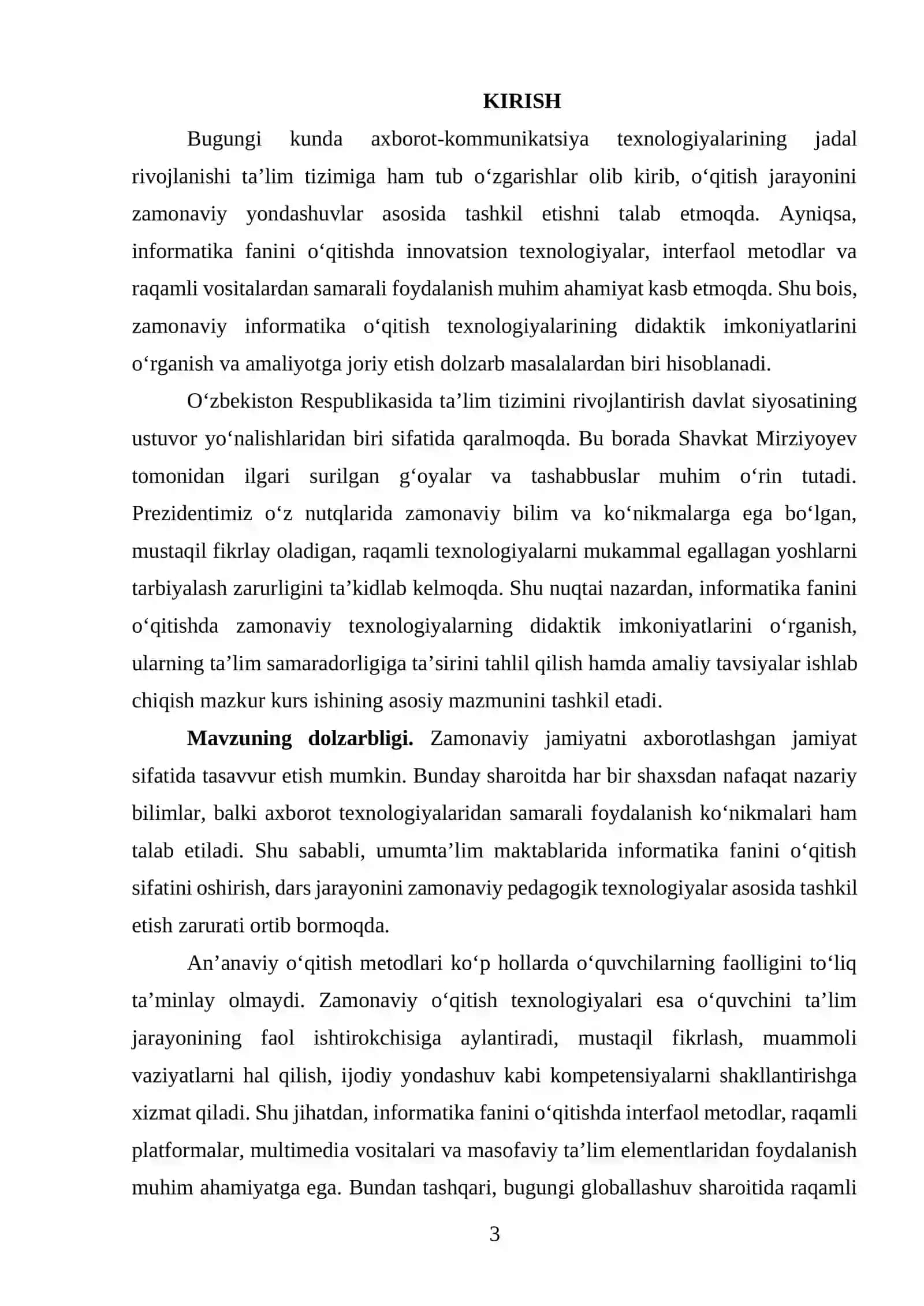 Zamonaviy informatika o‘qitish texnologiyalarining didaktik imkoniyatlari 3