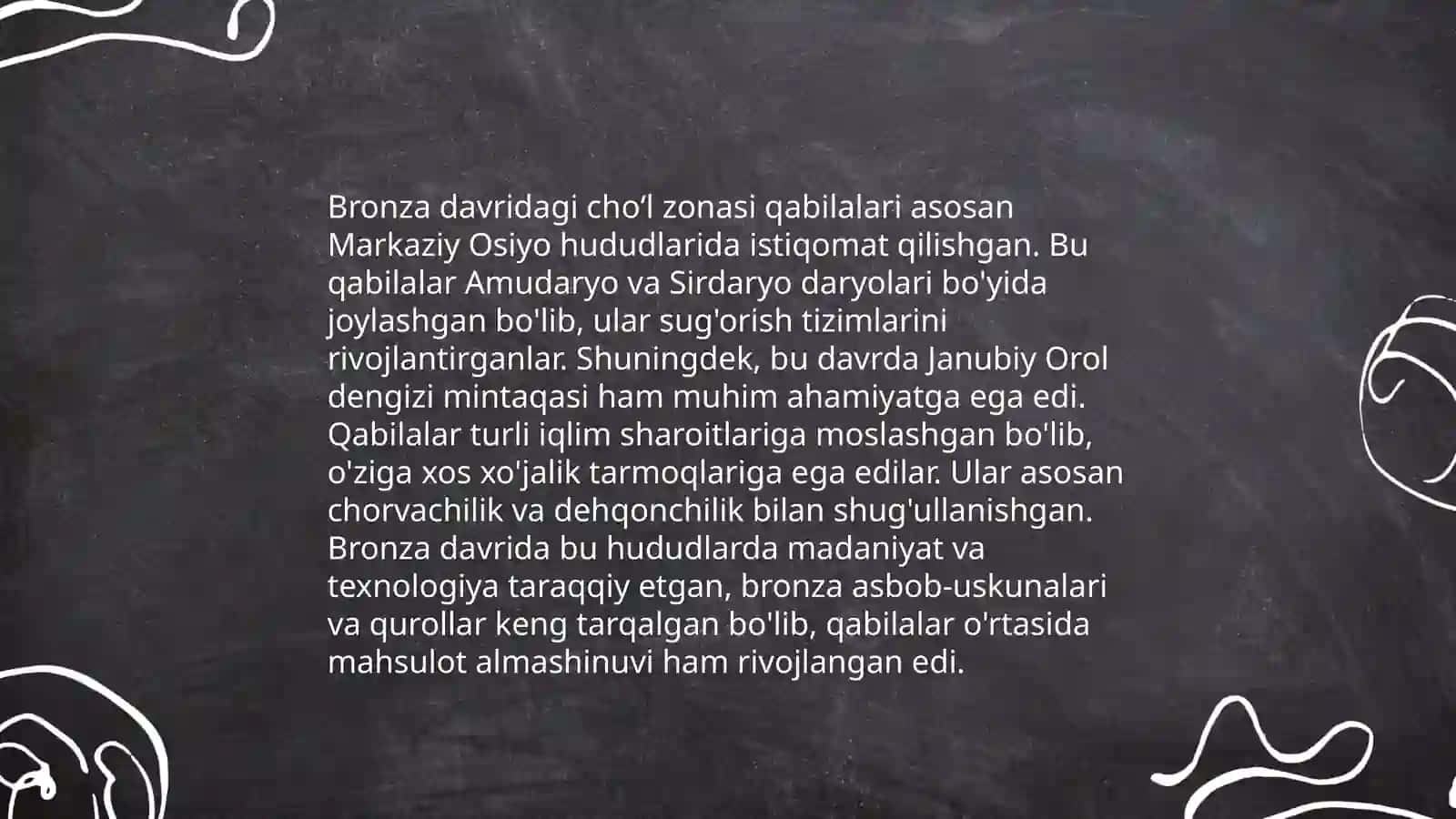 Bronza davridagi choʻl zonasi qabilalari va yodgorliklari 3