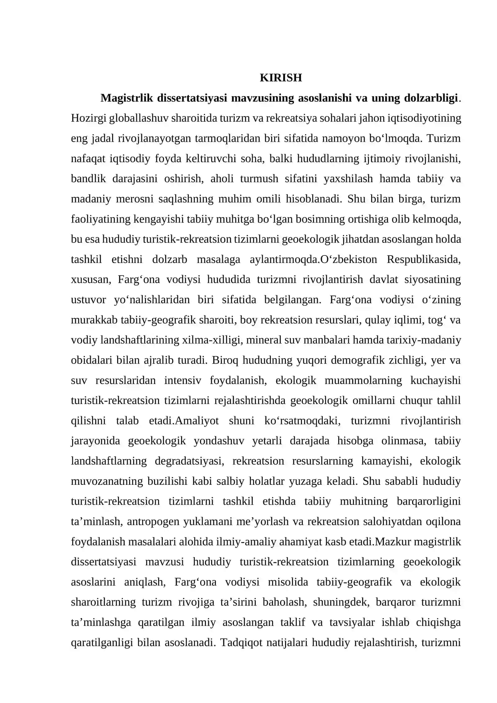 Hududiy turistik-rekreatsion tizimlarni tashkil etishning geoekologik asoslari (Farg‘ona vodiysi misolida) 3
