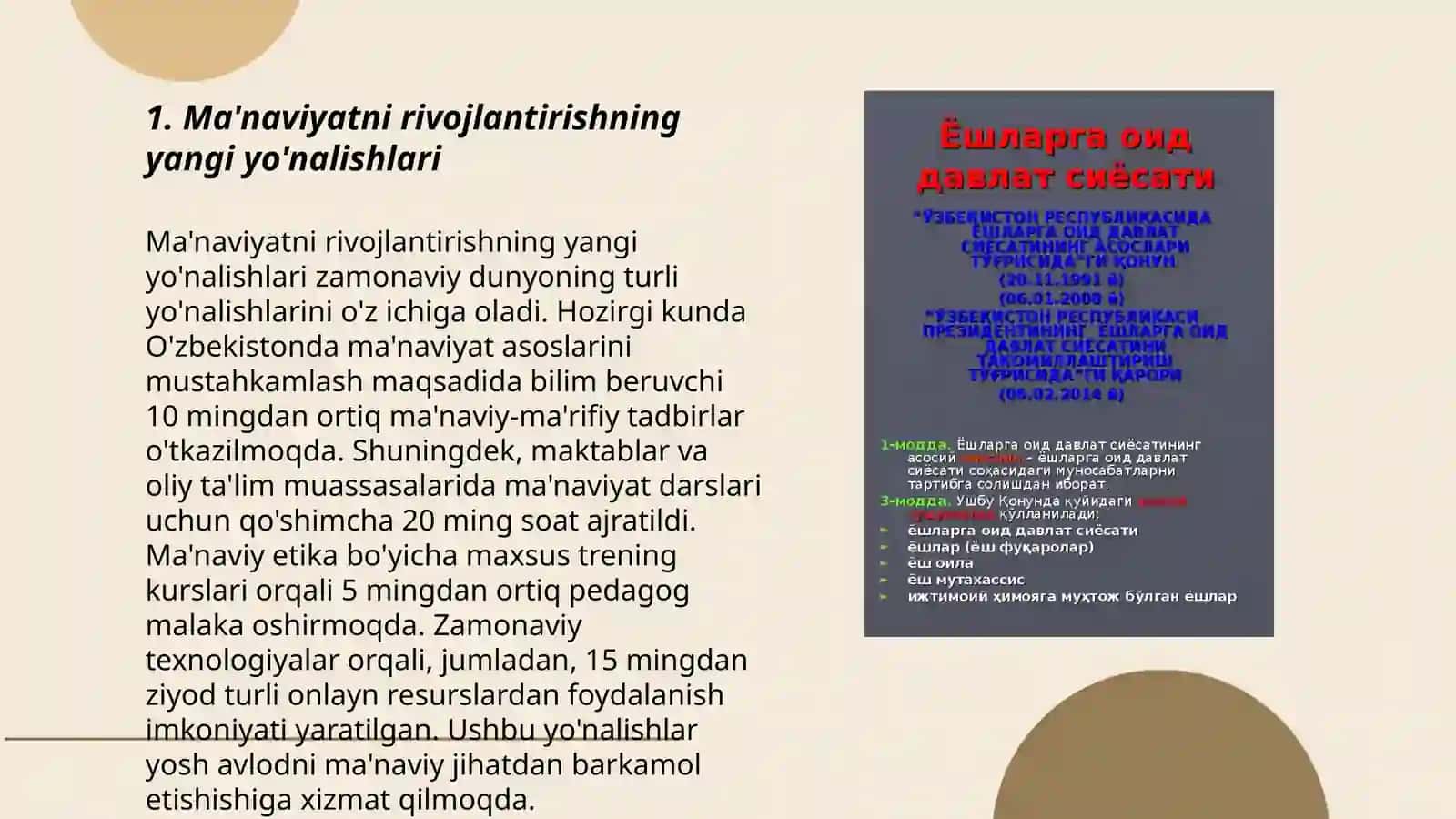 Yangi O'zbekistonda amalga oshirilayotgan ma'naviy o'zgarishlar 3