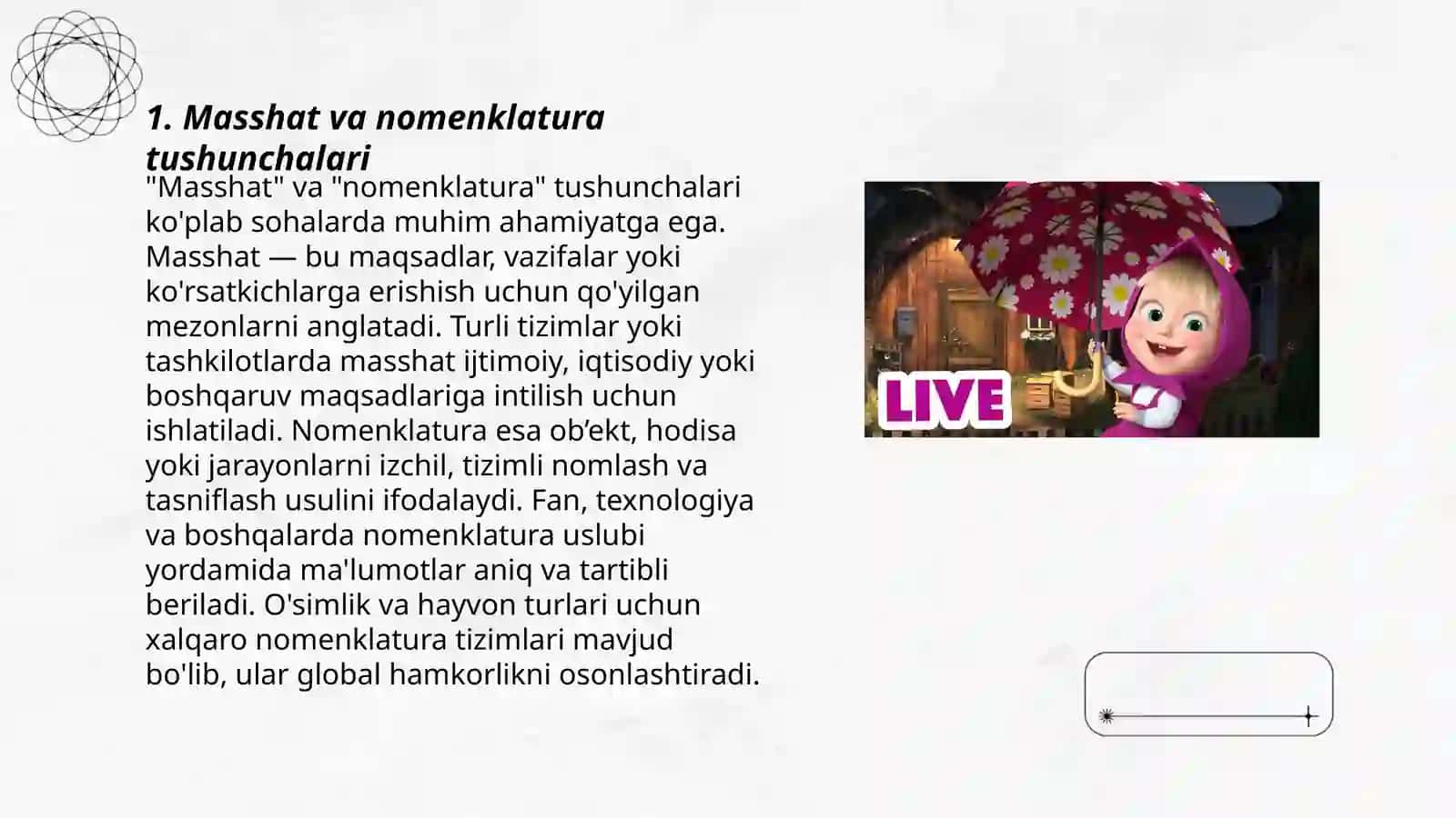 Masshat va nomenklatura 3