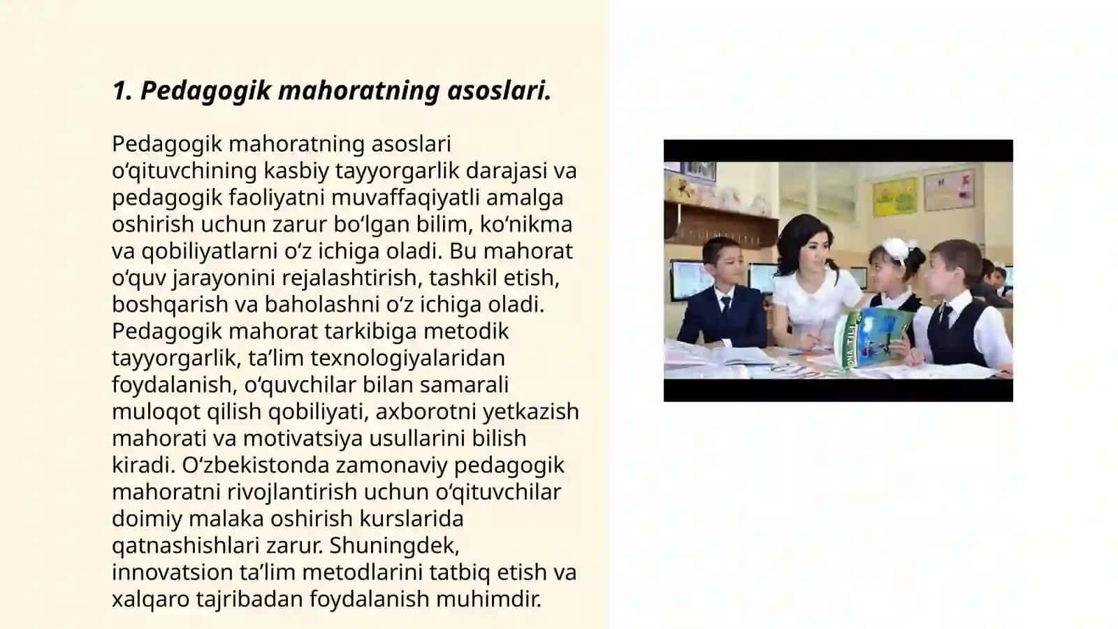 Pedagok kasbining mahorati 3