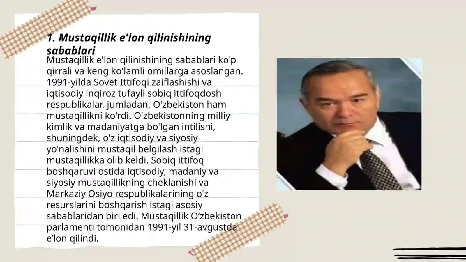 MUSTAQILLIKNING E‘LON QILINISHI VA TARIXIY AHAMYATI 3