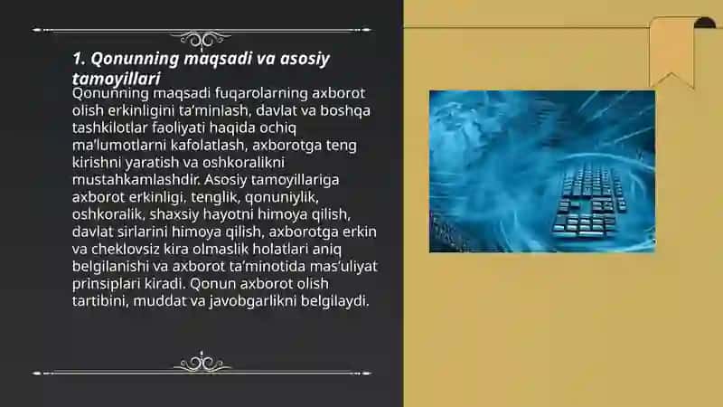 Axborot olish erkinligi va kafolatlari toʻgʻrisida 3
