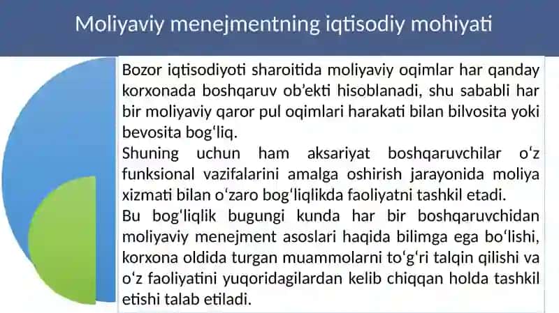 Moliyaviy menejmentning iqtisodiy mohiyati, predmeti vafunksiyalari 3