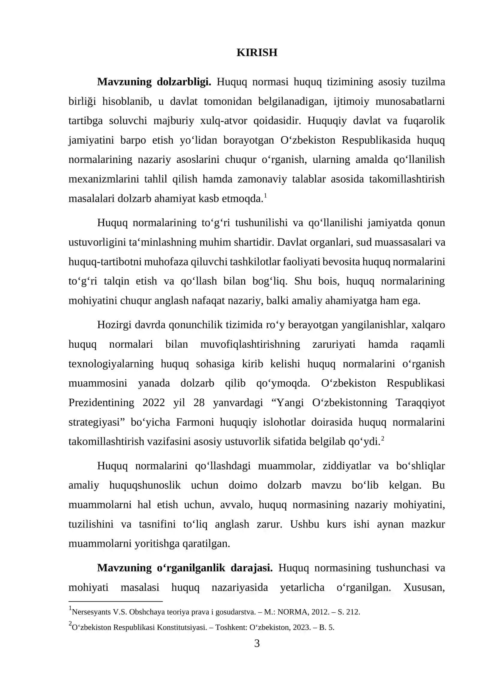 HUQUQ NORMALARINING NAZARIY ASOSLARI VA ULARNI QO‘LLASH MEXANIZMI 3