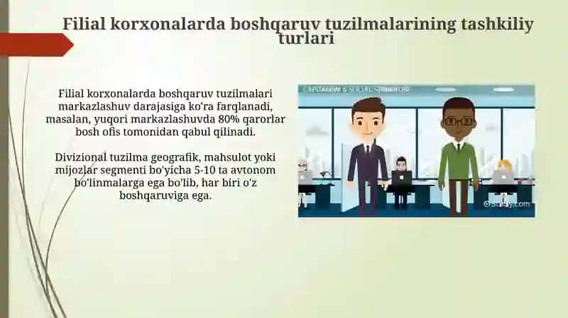 Filial korxonalarda boshqaruv tuzilmalari 3