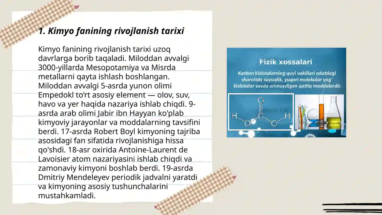 Kimyo fanining rivojlanish tarixi 3