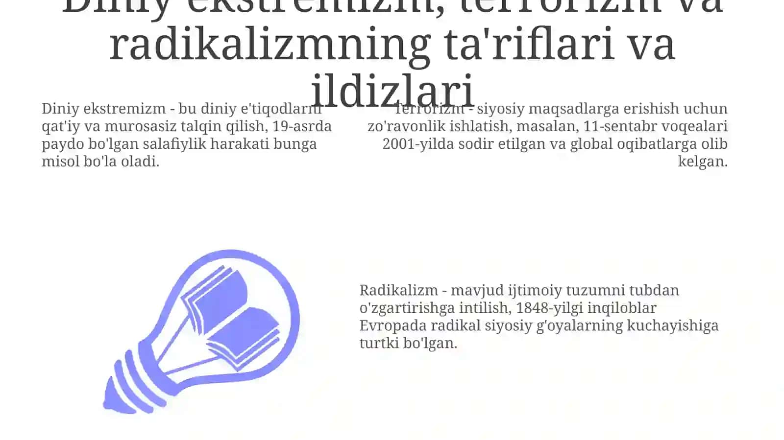 Diniy ekstremizm, terrorizm va radikalizmning mohiyati 3