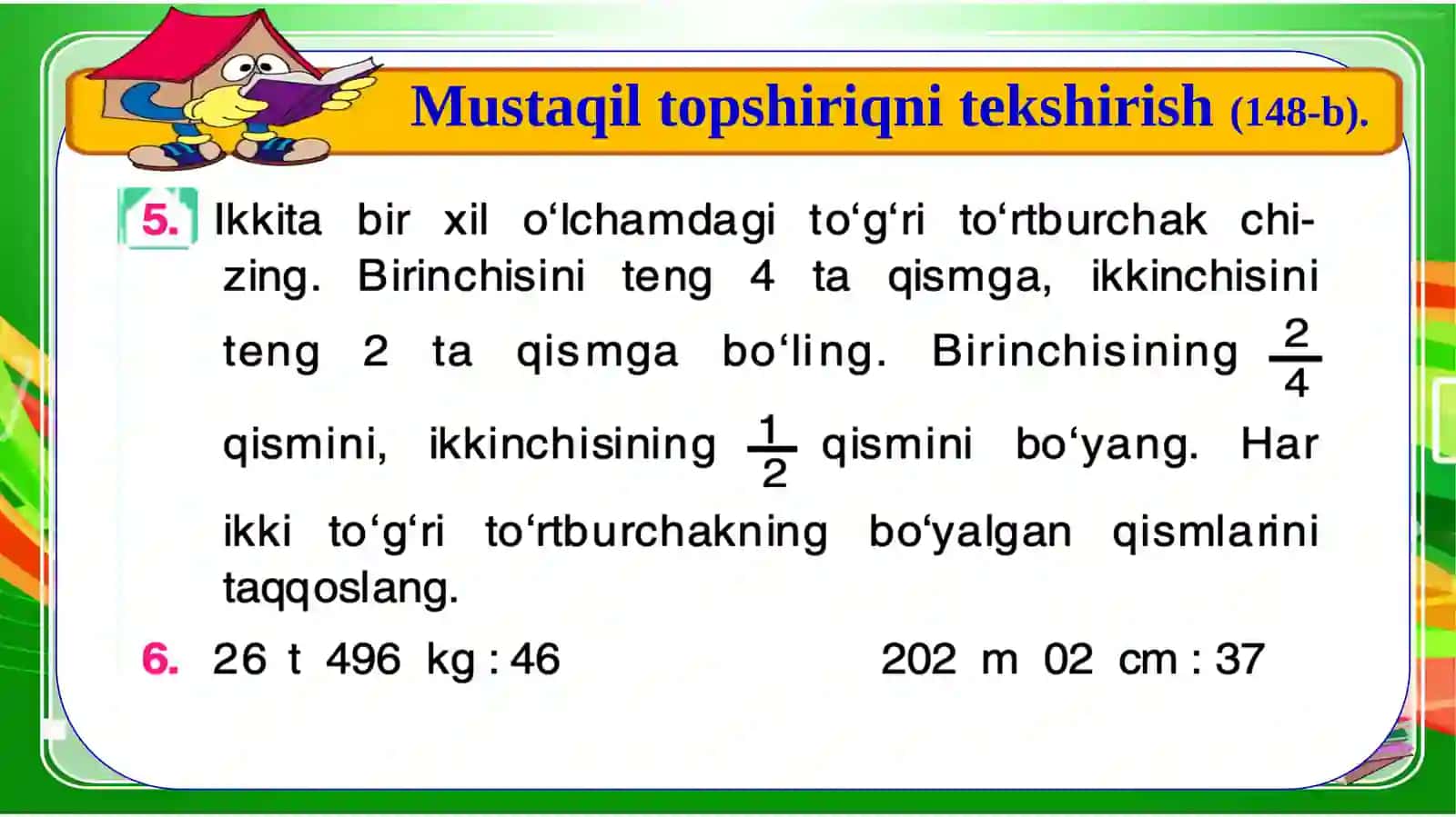 Kasrlarni qo‘shish va ayirish 3