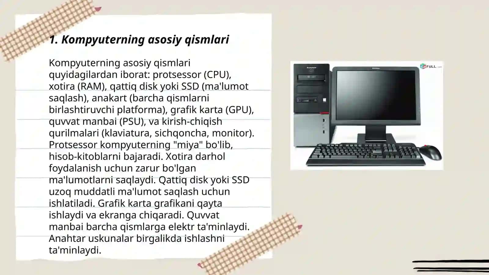 Kompyuter va uning tuzilishi 3