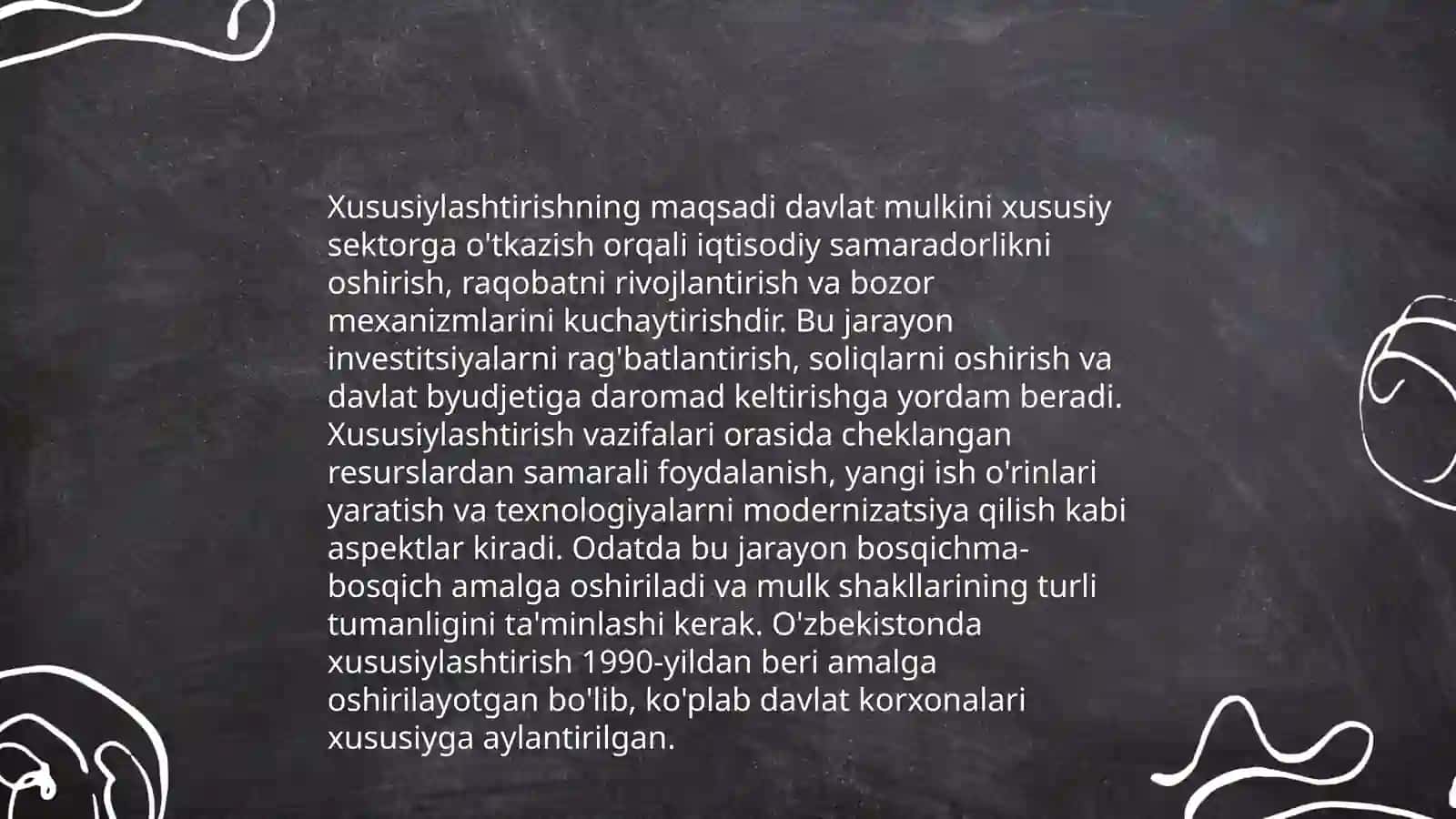 Xususiylashtirishning amalga oshilishi. Mulkdor sinfining shakllantirillishi 3