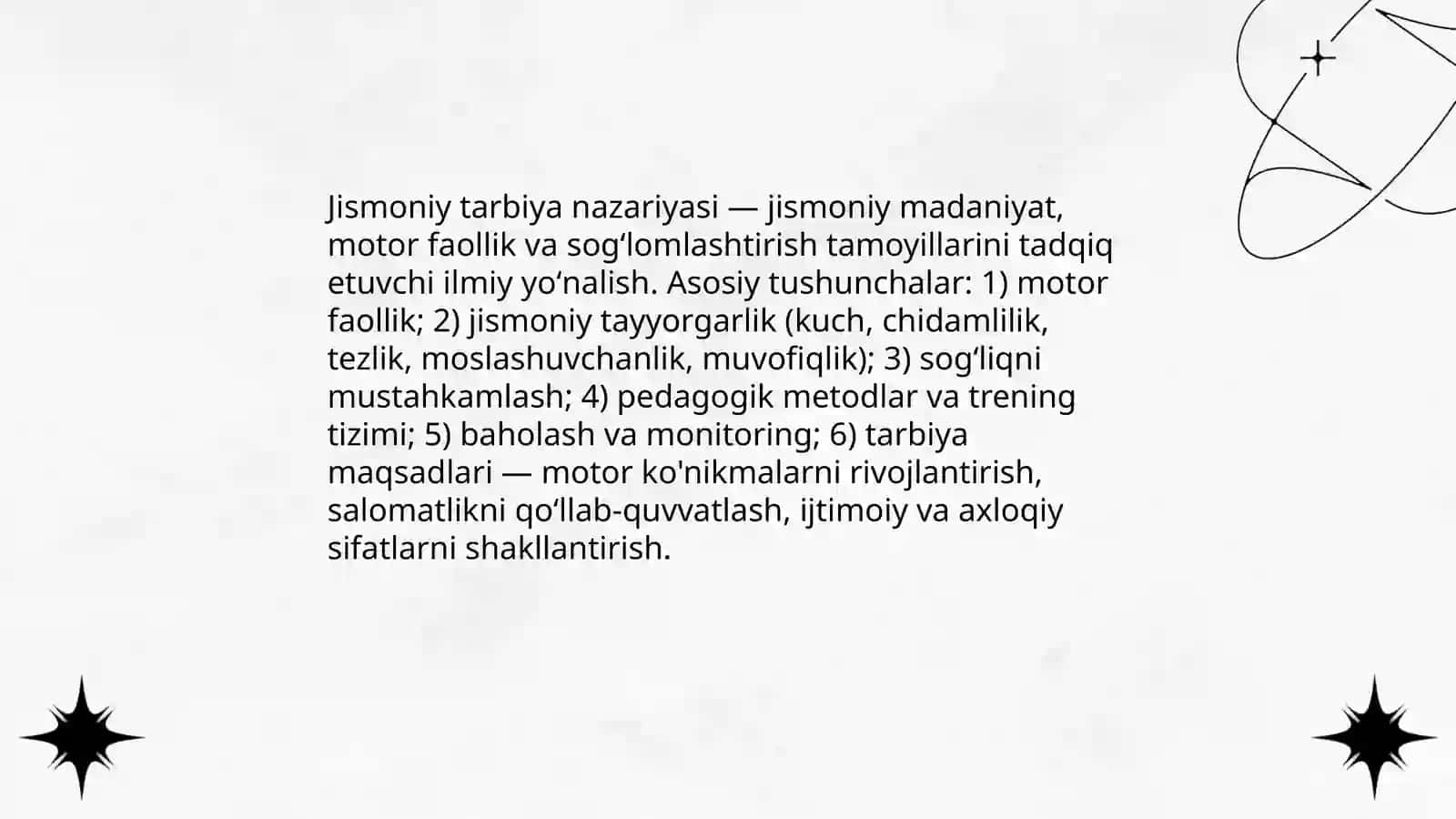 Jismoniy tarbiya nazariyasi va vazifalari metodikasining maqsad va vazifalari 3