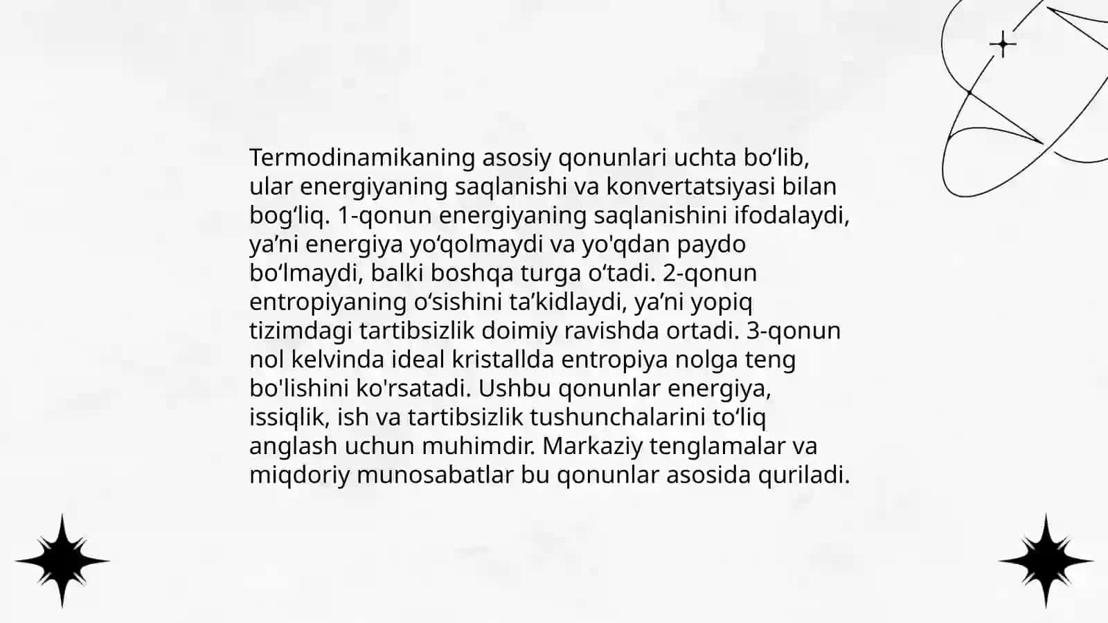 Termodinamika qonunlarini fazaviy o'tish jarayonlariga qo'llash 3