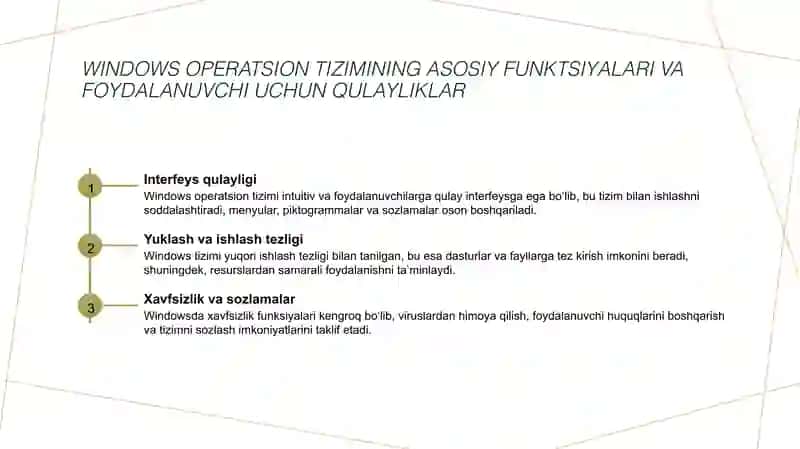 Windows operatsion tizimida ishlash 3