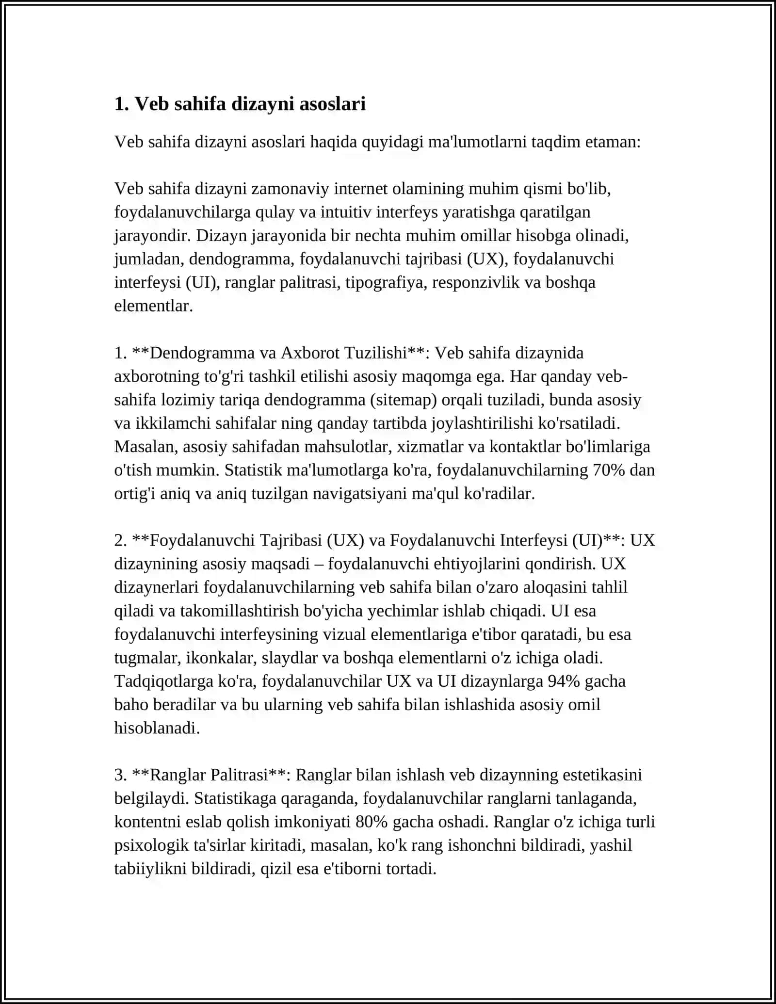 WEB SAHIFA YARATISH. HTML FAYLLAR YARATISH. TARMOQ TOPOLOGIYASI. LOKAL TARMOQ ORQALI AXBOROTLAR ALMASHISH 3