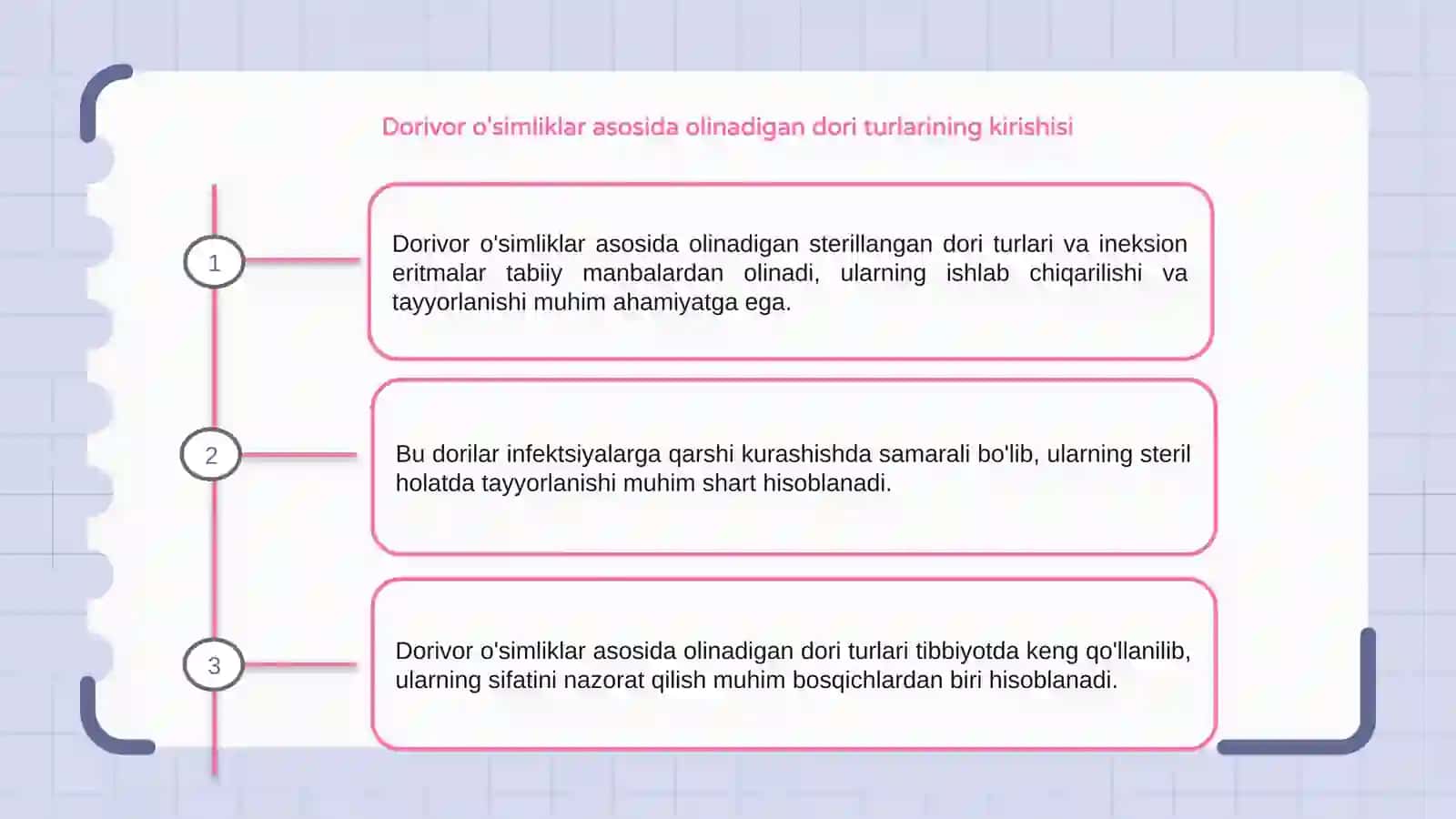 Dorivor o'simliklar asosida olinadigan sterillangan dori turlari va ineksion eritmalar 3