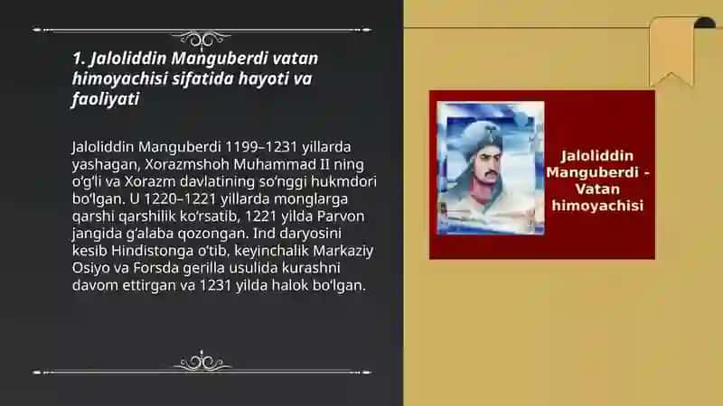 Jaloliddin Manguberdi vatan himoyachisi 3