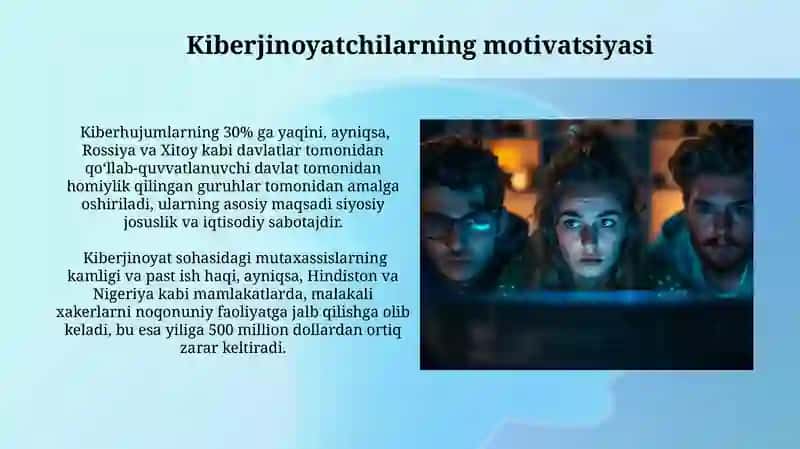 Kiberjinoyatchilik va uni keng tarqalishining sabablari 3