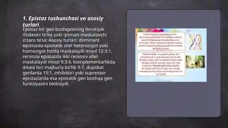 Epistaz tushunchasi va asosiy turlari 3